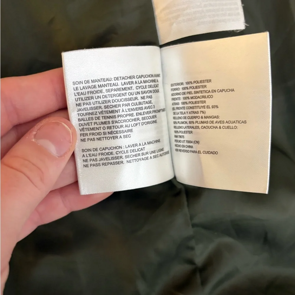 Michael Kors Olive Puffer Jacket with Fur Trim - Picture 14 of 15